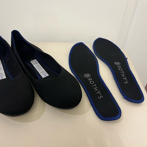 Rothy’s Women’s Round Toe Black Knit Ballet Flats Size 7.5 - Picture 8 of 11